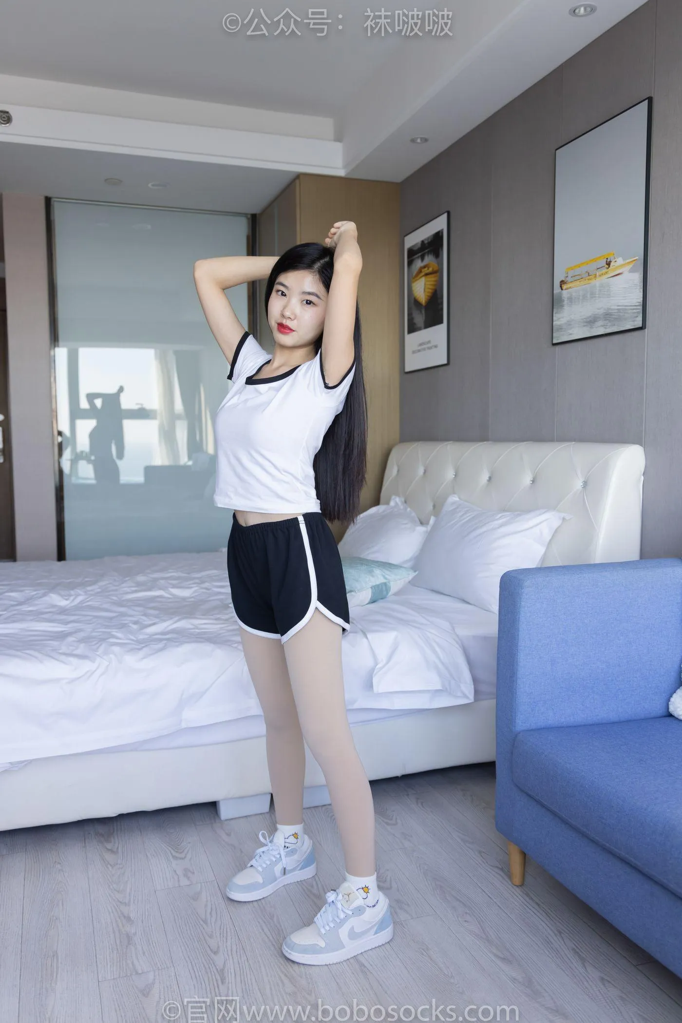 [BoBoSocks袜啵啵]NO.031 小奶熊-AJ板鞋、白棉袜、厚肉丝 [149P]插图7